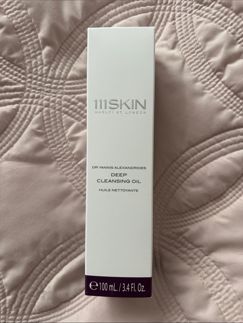 111SKIN Deep Cleansing Oil – White & Dark Purple Accents